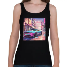 PRINTFASHION autó - Női atléta - Fekete női trikó