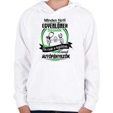 PRINTFASHION Autófényezők születésnapja - Gyerek kapucnis pulóver - Fehér