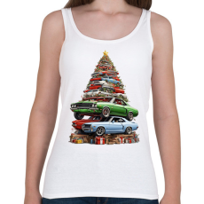 PRINTFASHION Autós karácsonyfa - Női atléta - Fehér