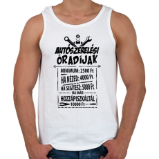 PRINTFASHION Autószerelés óradíjak - Férfi atléta - Fehér