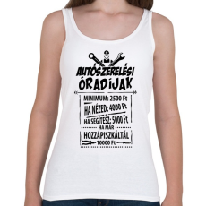 PRINTFASHION Autószerelés óradíjak - Női atléta - Fehér