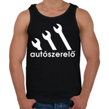 PRINTFASHION Autószerelő - Férfi atléta - Fekete atléta, trikó