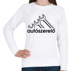 PRINTFASHION Autószerelő márka - Női pulóver - Fehér