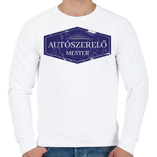 PRINTFASHION Autószerelő mester - Férfi pulóver - Fehér férfi pulóver, kardigán