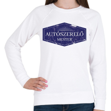 PRINTFASHION Autószerelő mester - Női pulóver - Fehér női pulóver, kardigán