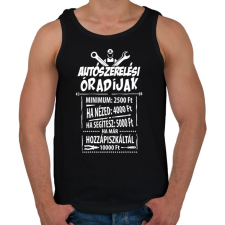 PRINTFASHION Autószerelő óradíjak - Férfi atléta - Fekete atléta, trikó