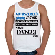 PRINTFASHION AUTÓSZERELŐ VAGYOK...2 - Férfi atléta - Fehér atléta, trikó