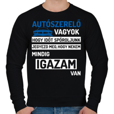 PRINTFASHION AUTÓSZERELŐ VAGYOK... - Férfi pulóver - Fekete
