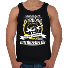 PRINTFASHION Autószerelők - Férfi atléta - Fekete atléta, trikó