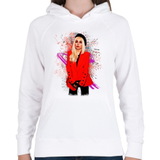 PRINTFASHION ava max 3 - Női kapucnis pulóver - Fehér