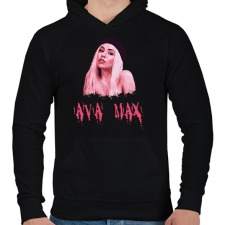 PRINTFASHION AVA MAX - Férfi kapucnis pulóver - Fekete férfi pulóver, kardigán