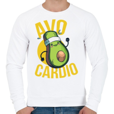 PRINTFASHION Avocardio - Férfi pulóver - Fehér férfi pulóver, kardigán