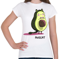 PRINTFASHION AvoCat - Női póló - Fehér