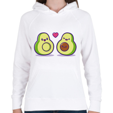 PRINTFASHION Avokádó család - Női kapucnis pulóver - Fehér