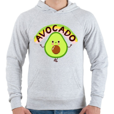 PRINTFASHION Avokádó - Férfi kapucnis pulóver - Sport szürke