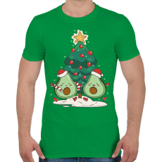 PRINTFASHION Avokádó karácsony - Férfi póló - Zöld