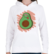 PRINTFASHION Avokádó - Női kapucnis pulóver - Fehér