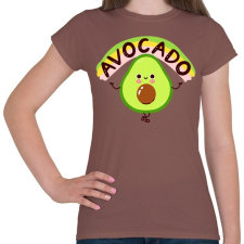 PRINTFASHION Avokádó - Női póló - Mogyoróbarna női póló
