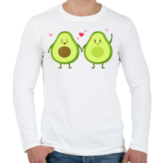 PRINTFASHION Avokádó pár - Férfi hosszú ujjú póló - Fehér