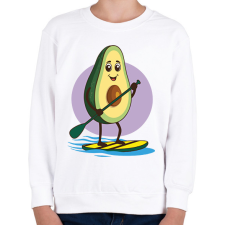 PRINTFASHION Avokádó sup-on - Gyerek pulóver - Fehér gyerek pulóver, kardigán
