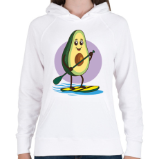 PRINTFASHION Avokádó sup-on - Női kapucnis pulóver - Fehér