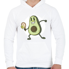 PRINTFASHION Avokádó tenisz - Férfi kapucnis pulóver - Fehér