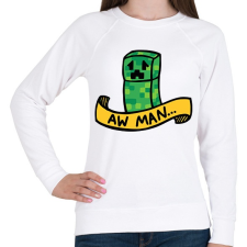 PRINTFASHION Aw man - Női pulóver - Fehér női pulóver, kardigán