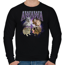 PRINTFASHION awawa - Férfi pulóver - Fekete férfi pulóver, kardigán