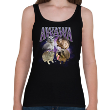 PRINTFASHION awawa - Női atléta - Fekete női trikó