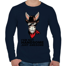 PRINTFASHION Awesome - Férfi hosszú ujjú póló - Sötétkék