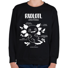 PRINTFASHION Axolotl anatómia - Gyerek pulóver - Fekete gyerek pulóver, kardigán