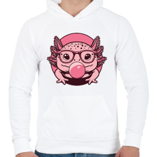 PRINTFASHION Axolotl - Férfi kapucnis pulóver - Fehér