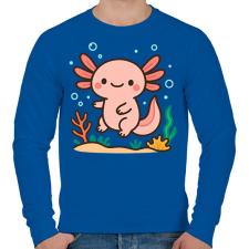 PRINTFASHION Axolotl - Férfi pulóver - Királykék férfi pulóver, kardigán