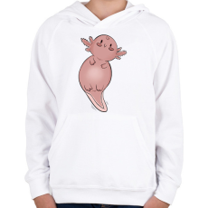 PRINTFASHION Axolotl - Gyerek kapucnis pulóver - Fehér