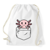 PRINTFASHION Axolotl zsebben - Sportzsák, Tornazsák - Fehér