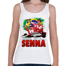 PRINTFASHION Ayrton Senna - Női atléta - Fehér