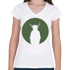 PRINTFASHION Az agancsos fiú - Sweet Tooth - Női V-nyakú póló - Fehér