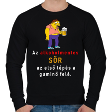 PRINTFASHION AZ ALKOHOL MENTES SÖR - Férfi pulóver - Fekete férfi pulóver, kardigán