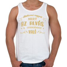 PRINTFASHION Az alvás a gyengéknek való - Állatorvos - Férfi atléta - Fehér atléta, trikó