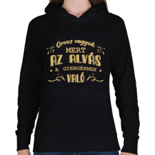 PRINTFASHION Az alvás a gyengéknek való - Orvos - Női kapucnis pulóver - Fekete női pulóver, kardigán