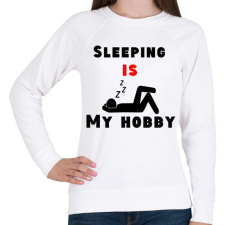PRINTFASHION Az alvás a hobbim - Női pulóver - Fehér női pulóver, kardigán
