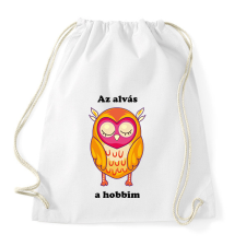 PRINTFASHION Az alvás a hobbim - Sportzsák, Tornazsák - Fehér tornazsák