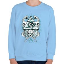 PRINTFASHION Az anarchia szeme - Gyerek pulóver - Világoskék gyerek pulóver, kardigán