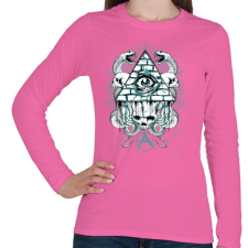 PRINTFASHION Az anarchia szeme - Női hosszú ujjú póló - Rózsaszín női póló