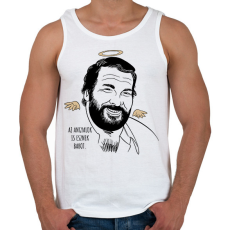 PRINTFASHION Az angyalok is esznek babot - Férfi atléta - Fehér