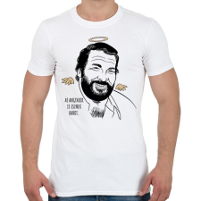 PRINTFASHION Az angyalok is esznek babot - Férfi póló - Fehér férfi póló