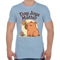 PRINTFASHION Az apró örömök is számítanak - Férfi póló - Világoskék