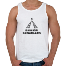 PRINTFASHION Az Audim nélkül nem indulok el sehova - Férfi atléta - Fehér atléta, trikó
