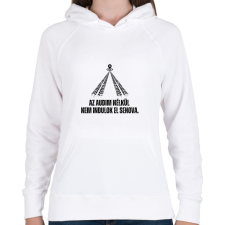 PRINTFASHION Az Audim nélkül nem indulok el sehova - Női kapucnis pulóver - Fehér női pulóver, kardigán