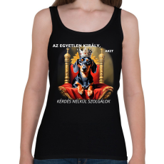 PRINTFASHION AZ EGYETLEN KIRÁLY - Női atléta - Fekete